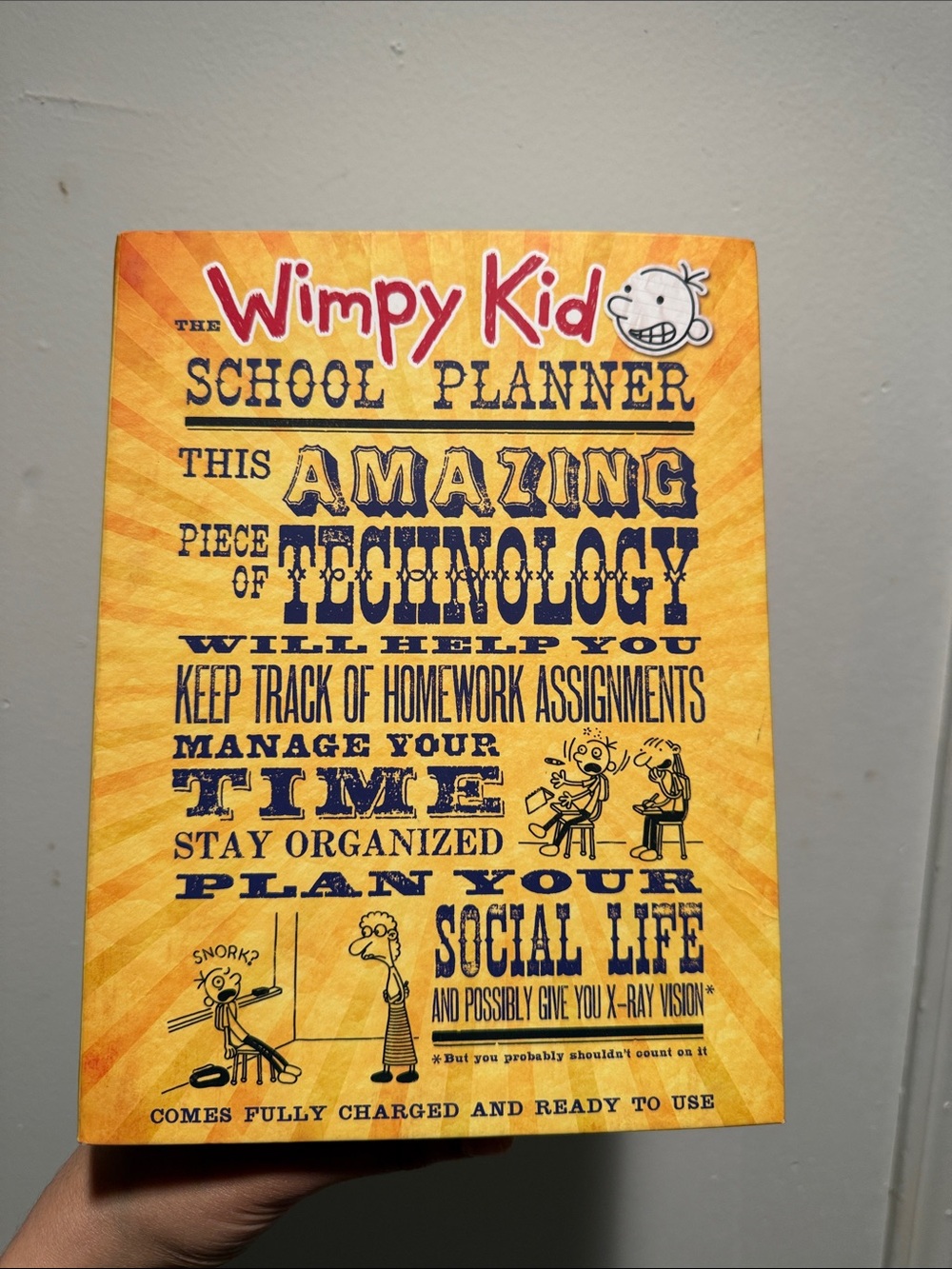 The Wimpy Kid School Planner - Yellow Orange Graphic Cover Planner New